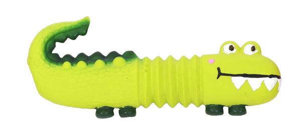 Bud'z Lizzard with Squeaker Latex Dog Toy, Green