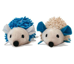 Bud'z Jouet Pour Chat Duo De Hérissons, Bleue Et Beige, 20 x 8 x 6-cm
