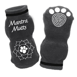Muttluks Mantra Mutts Lotus Paw Muttsoks Chaussettes pour chien Gris