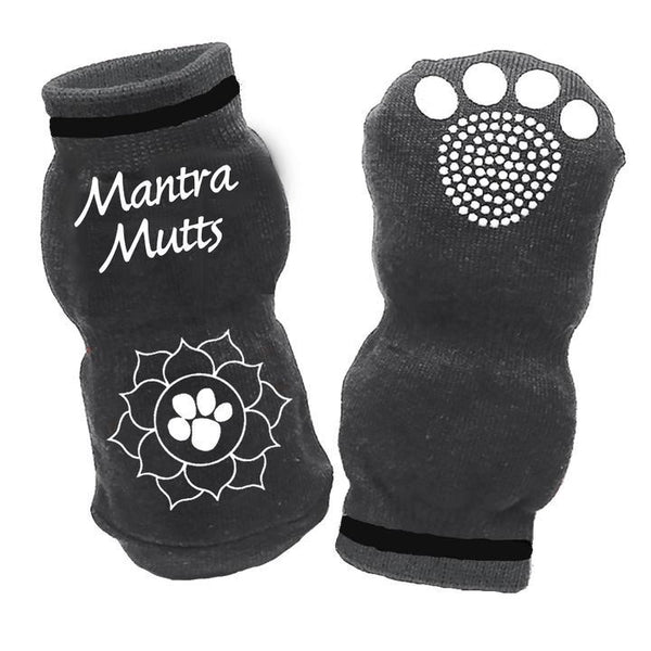 Muttluks Mantra Mutts Lotus Paw Muttsoks Chaussettes pour chien Gris