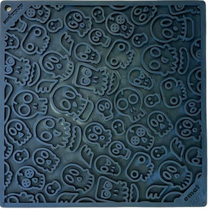 SodaPup Tapis à lécher eMat design Zombie Enrichissement pour chien, Noir