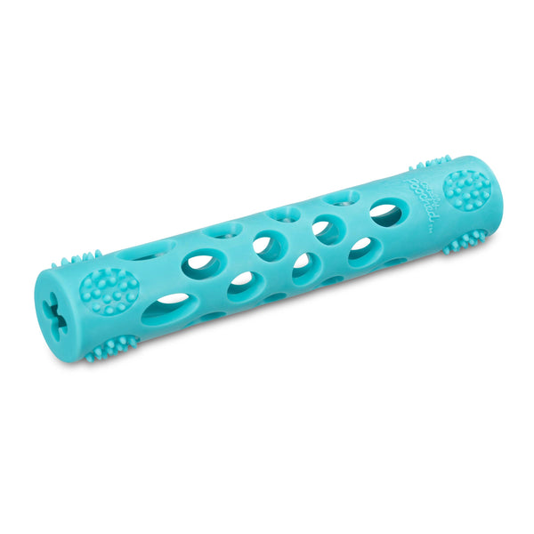 Messy Mutts Totally Pooched, Huff'N Puff Throw Stick Jouet En Caoutchouc Pour Chien Bâton, Bleu