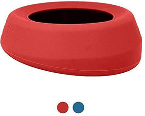 Kurgo Wander Splash Free Dog Water Bowl, Chili Red