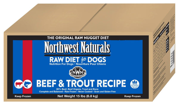 Northwest Naturals Raw Diet Beef & Trout Nuggets Frozen Dog Food