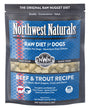Northwest Naturals Raw Diet Beef & Trout Nuggets Frozen Dog Food