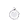 MyFamily Glam Heart Pet ID Tag, White, Small