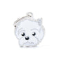 MyFamily Friends West Highland Terrier Pet ID Tag, White, Medium
