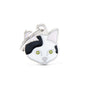 MyFamily European Shorthair Médaille d'identification pour animaux de compagnie, grand, blanc/noir