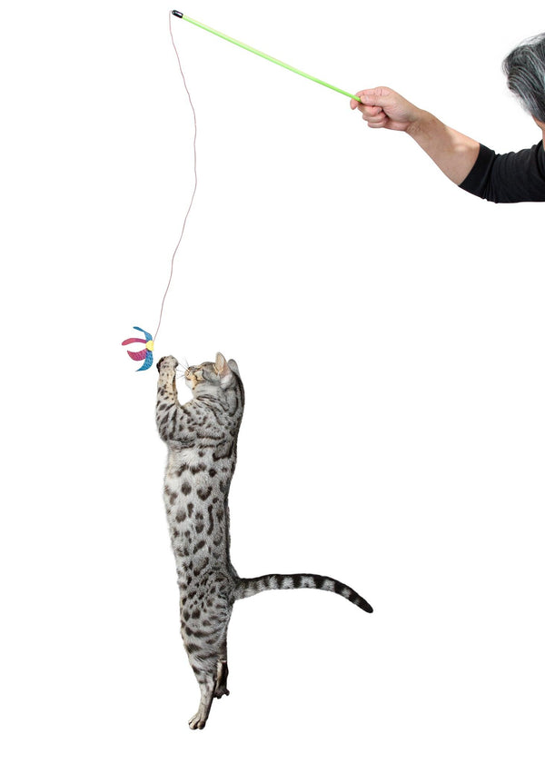 RompiCatz Jouet pour chat Rustlin Winged Bug Teaser