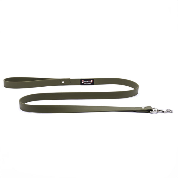Smoochy Poochy Polyvinyl Waterproof Regular Style Dog Leash, Khaki