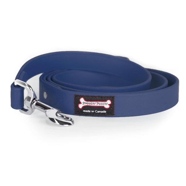 Smoochy Poochy Laisse pour chien imperméable style régulier en polyvinyle, Bleu marine