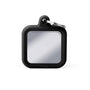 MyFamily Hushtag Square Chrome Plated Brass Rubber Pet ID Tag, Black, Medium