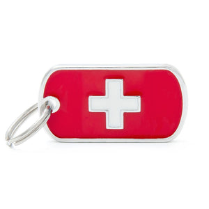 MyFamily Suisse Drapeau Médaille d'identification pour animaux de compagnie