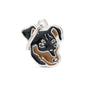 MyFamily Friends Pinscher Pet ID Tag, Tan/Black, Medium