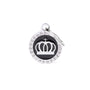MyFamily Glam Crown Pet ID Tag, Black, Small