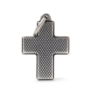 MyFamily Cross Crox Rhombus Médaille d'identification pour animaux de compagnie
