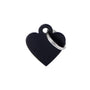 MyFamily Basic Aluminum Heart Pet ID Tag, Black