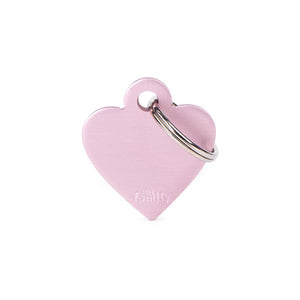 MyFamily Basic Aluminum Heart Pet ID Tag, Pink