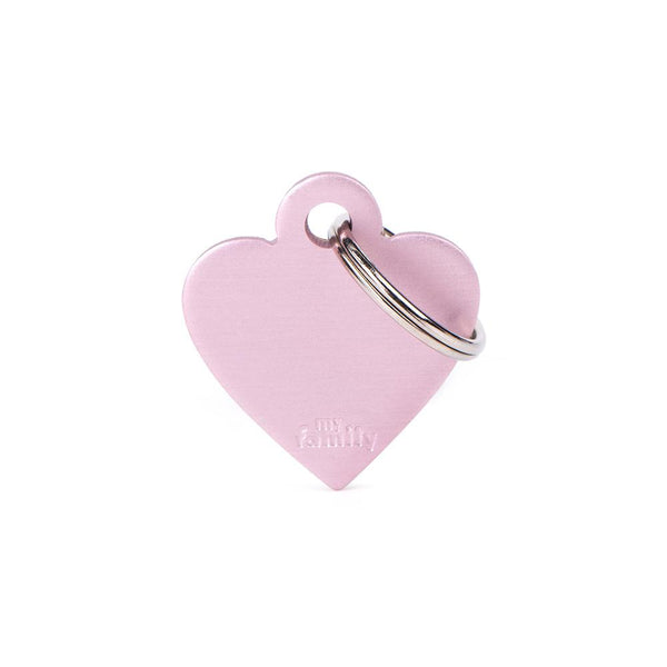 MyFamily Basic Aluminum Heart Pet ID Tag, Pink