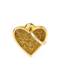 MyFamily Heart Glitter Pet ID Tag, Gold