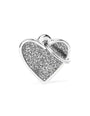 MyFamily Heart Glitter Pet ID Tag, Silver