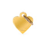 MyFamily Basic Gold Heart Golden Brass Pet ID Tag