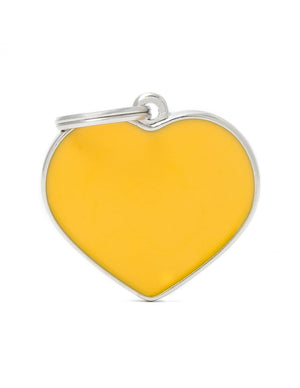 MyFamily Heart Pet ID Tag, Yellow