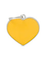 MyFamily Heart Pet ID Tag, Yellow