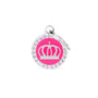 MyFamily Glam Crown Pet ID Tag, Pink, Small