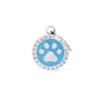 MyFamily Glam Paw Pet ID Tag, Light Blue, Small