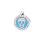 MyFamily Glam Skull Pet ID Tag, Light Blue, Small