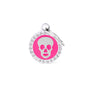 MyFamily Glam Skull Pet ID Tag, Pink, Small