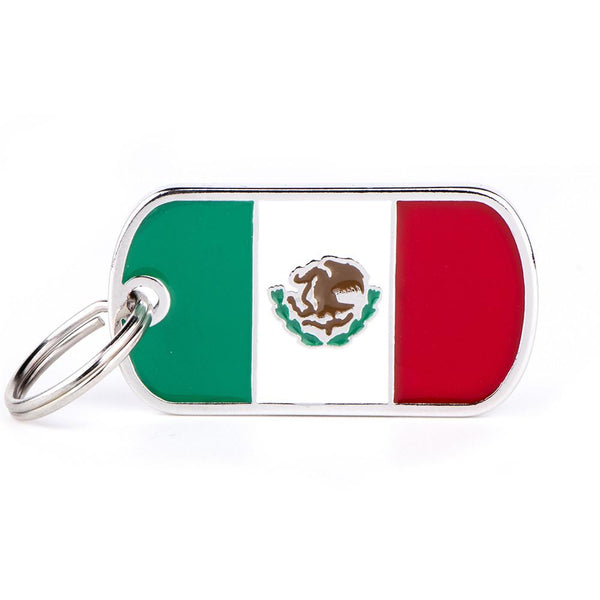 MyFamily Flags Mexico Pet ID Tag, Medium
