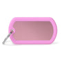 MyFamily Hushtag Military Aluminum Rubber Pet ID Tag, Pink/Pink, Medium