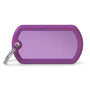 MyFamily Hushtag Military Aluminum Rubber Pet ID Tag, Purple/Purple, Medium