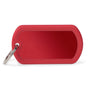 MyFamily Hushtag Military Aluminum Rubber Pet ID Tag, Red/Red, Medium