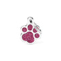 MyFamily Shine Glitter Paw Pet ID Tag, Pink