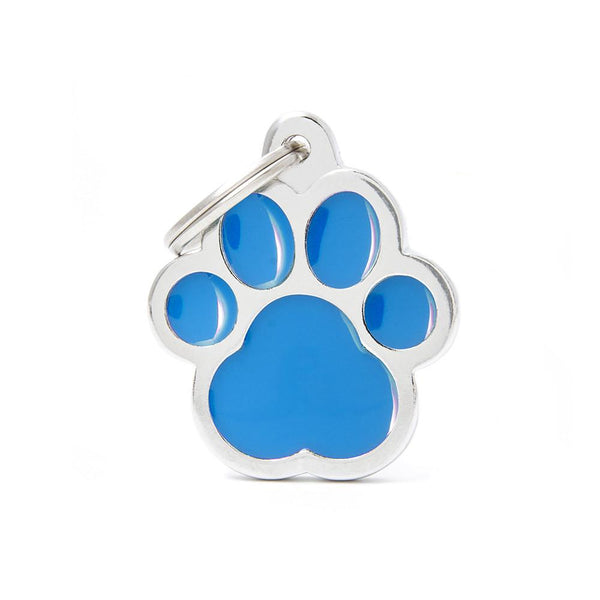 MyFamily Classic Paw Pet ID Tag, Light Blue