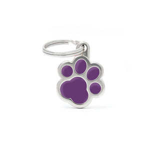 MyFamily Classic Paw Pet ID Tag, Purple