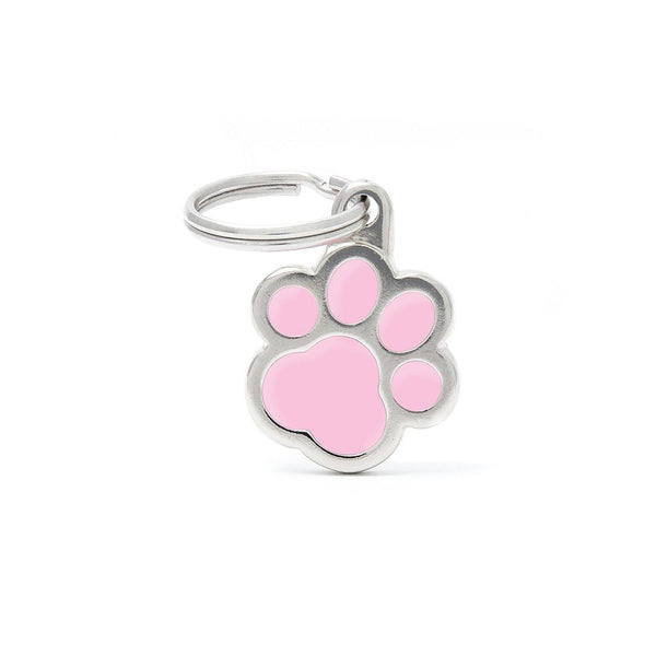MyFamily Classic Paw Pet ID Tag, Pink