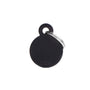 MyFamily Basic Aluminum Circle Pet ID Tag, Black