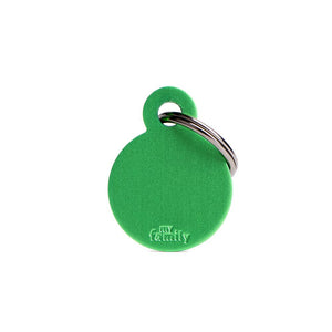 MyFamily Basic Aluminum Circle Pet ID Tag, Green