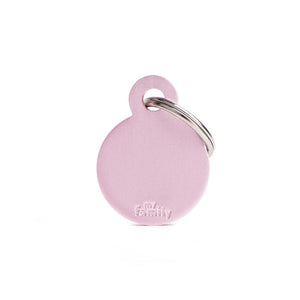 MyFamily Basic Aluminum Circle Pet ID Tag, Pink