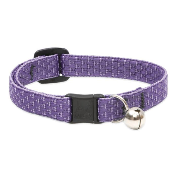 Lupine Pet Eco Safety Collar with Bell for Cats, Lilac, 1/2-in x 8-12-in