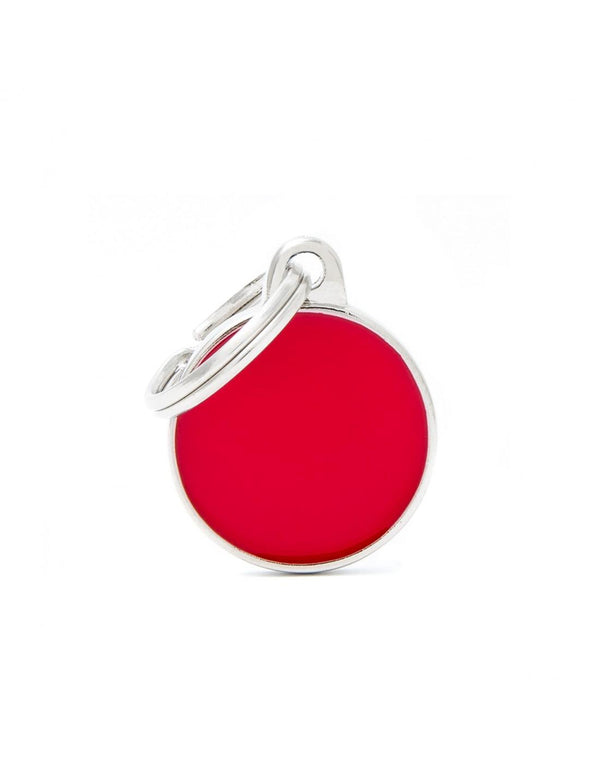 MyFamily Circle Handmade Pet ID Tag, Red