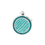 MyFamily Shine Leatherette Circle Saint Tropez Pet ID Tag, Turquoise