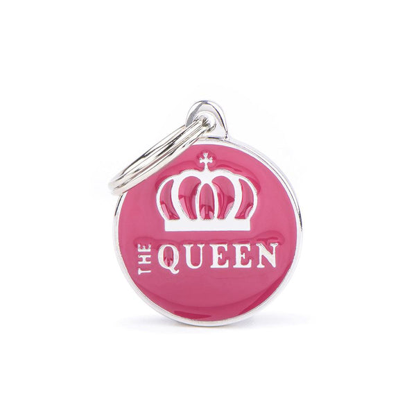 MyFamily Charms Circle The Queen Pet ID Tag