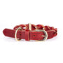 MyFamily Ascot Collier pour chien en cuir italien graissé, rouge