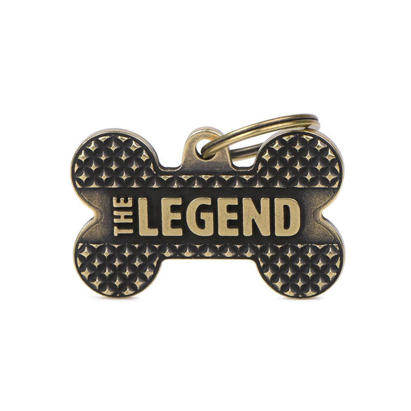 MyFamily Bronx Bone Legend English Brass Pet ID Tag
