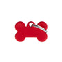MyFamily Basic Aluminum Bone Pet ID Tag, Red